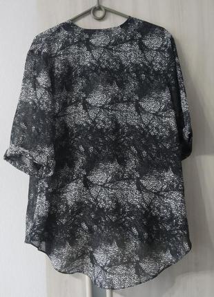 Шифоновая блуза, чёрная блузка2 фото