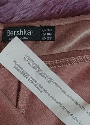 Трендові бархатні шортики bershka мерехтливої кольору3 фото