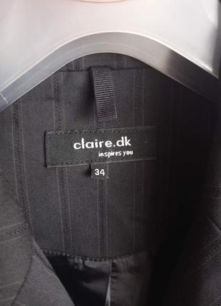 Чорний стильний піджак, жакет в смужку claire.dk, данія, р. xs-s5 фото