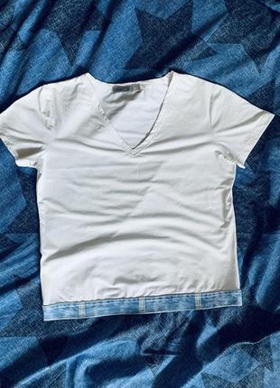 Базовая белая футболка marccain оверсайз2 фото