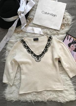 Дуже гарний теплий молочний светр светр в ідеальному стані оригінал 🖤alex&co🖤