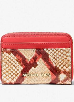 Кошелек michael kors jet set python-embossed