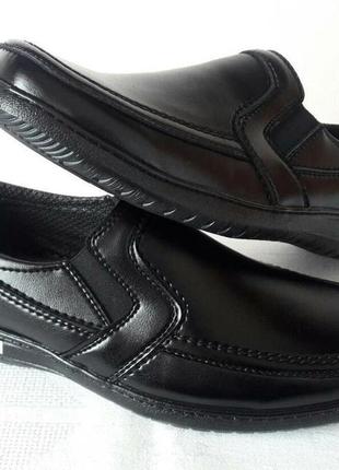 Туфли мужские черные - чоловічі туфлі чорні3 фото