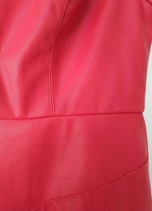 Платье-сарафан красное из эко кожи chehlova5 фото