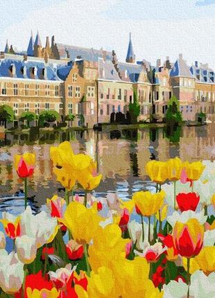 Картина по номерам дворец в тюльпанах