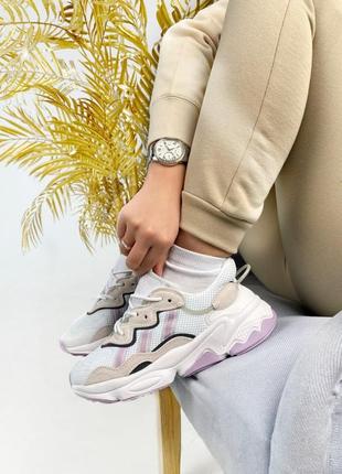 Жіночі кросівки adidas ozweego white/purple