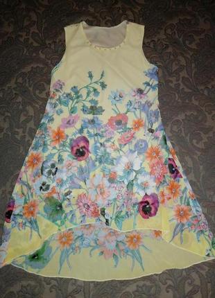 Платье летнее сарафан для девочки шифон р.140-152/10-122 фото