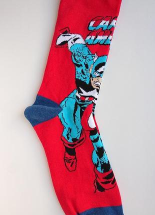 Captain america🎯avengers! шкарпетки з супергероєм марвел(marvel) usa1 фото