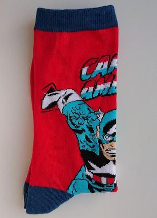 Captain america🎯avengers! шкарпетки з супергероєм марвел(marvel) usa4 фото