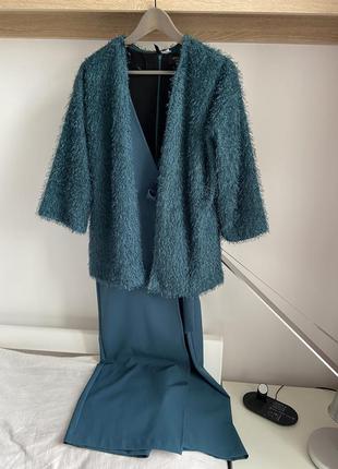 Накидка пиджак блейзер h&m травка