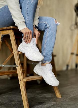 Красивейшие женские кроссовки nike m2k tekno белые унисекс