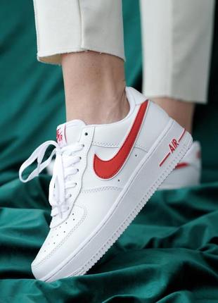 Кросівки nike air force 1 white/red
