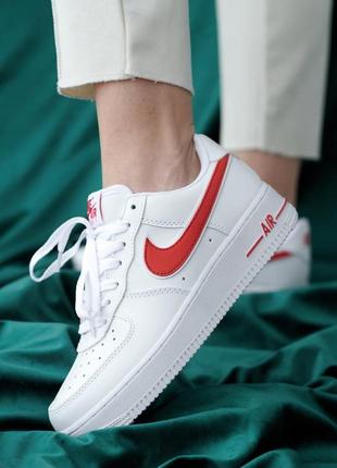 Кроссовки nike air force 1 white/red