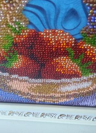 Картина вышитая чешским бисером.