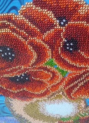 Картина вышитая чешским бисером.