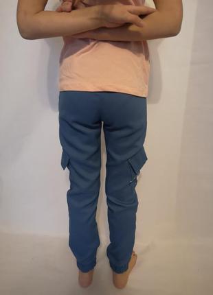 Джоггеры, штаны синие 128- 146 рост2 фото