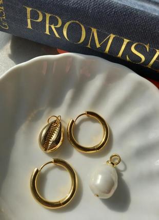 ❤ стильні сережки з перлами барокко сережки барочні перли серьги с барочным жемчугом майорка2 фото