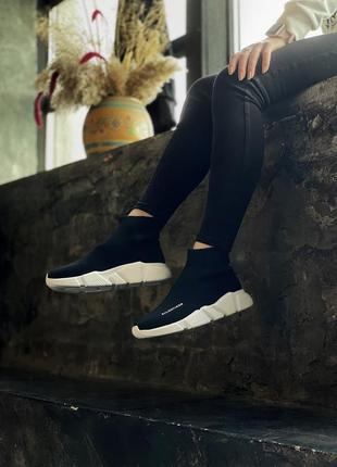 Стильные мужские кроссовки в стиле balenciaga trainer чёрные унисекс8 фото