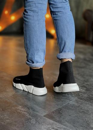 Стильные мужские кроссовки в стиле balenciaga trainer чёрные унисекс5 фото