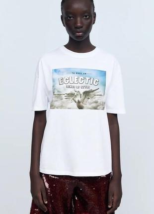 Классная футболка zara размер с, м