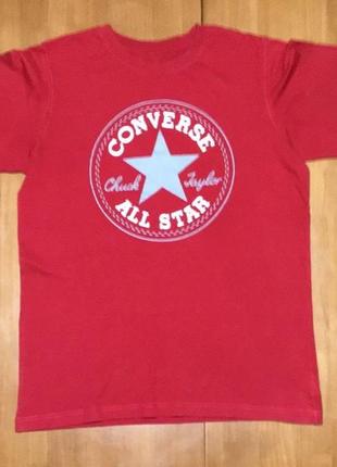 Красная футболка converse, оригинал.1 фото