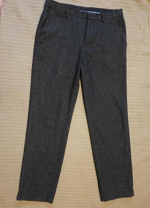 Мягкие полушерстяные серые фирменные брюки ed walters англия 32 r.