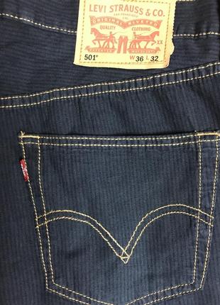 Классические легкие джинсы штаны levis 501 w36 l323 фото