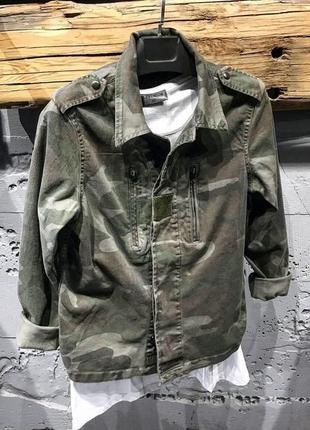 Джинсовка мужская камо / джинсовый пиджак куртка курточка варенка камуфляж