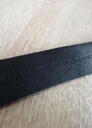 Черный классический кожаный ремень от h&m размер l-xxl6 фото