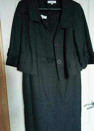 Деловой костюм  (платье-сарафан+пиджак)