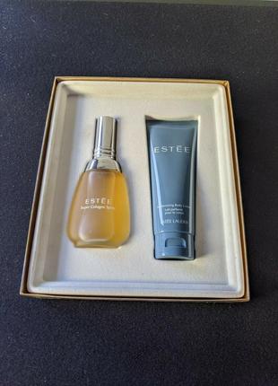 Вінтажний набір estee lauder parfum 60мл super cologne spray+body lotion3 фото