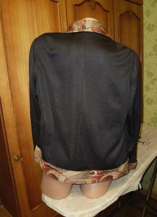 Интересный черный жакет женский пиджак с шалевым воротником,без пуговиц2 фото