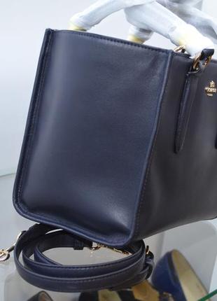 Женская кожаная сумка-шоппер coach smth lth mini crosby8 фото