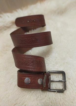 Кожаный ремень jeans belt