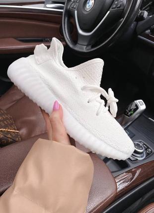 Adidas yeezy boost 350 white білі кросівки жіночі літні адідас ізі буст