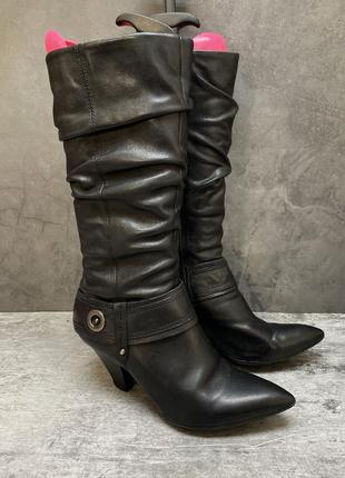 Сапожки стильные 5th avenue, кожаные