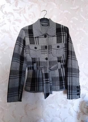 Модная стильная куртка жакет пиджак шерсть, р. s-m3 фото