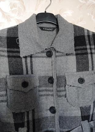 Модная стильная куртка жакет пиджак шерсть, р. s-m2 фото