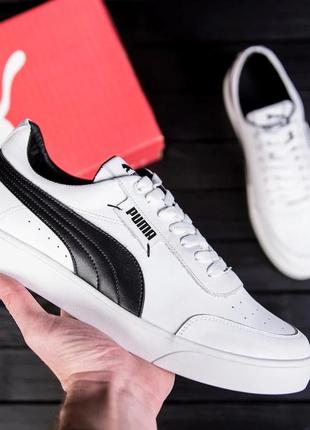 Мужские кожаные кроссовки  puma ferrari white2 фото