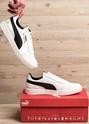 Мужские кожаные кроссовки  puma ferrari white4 фото