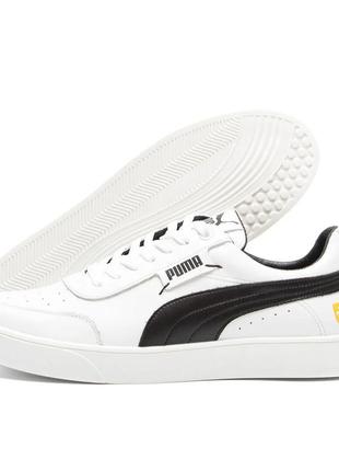 Мужские кожаные кроссовки  puma ferrari white9 фото