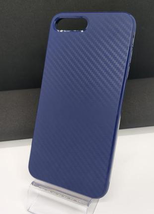 Чохол айфон карбон 6plus 6s plus темно-синій колір