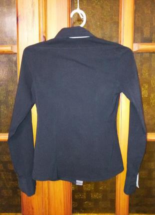 Блуза, рубашка женская хлопок/стрейч черная, xxs/xs/s3 фото