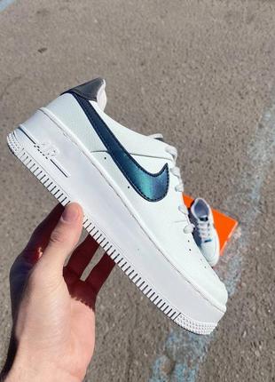 Кроссовки женские nike air force 1 white reflective белые (найк аир форс, кросівки)