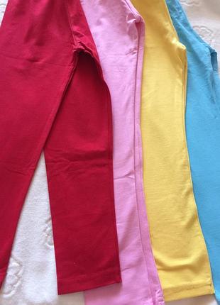 Лосины хлопок разные цвета размер  122  128  134
