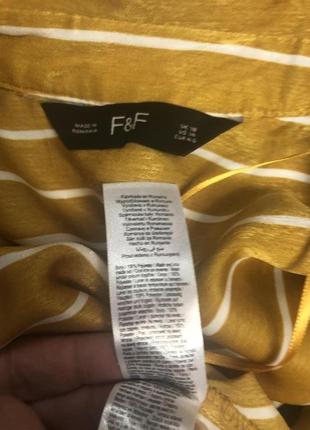 Блуза на запах в полоску размер 18 f&f5 фото