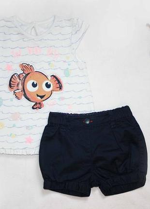 Летний комплект  disney & baby club на 6-9мес.