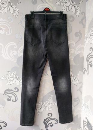 Серые чёрные узкие джинсы скинни skinny мом момы высокая посадка6 фото