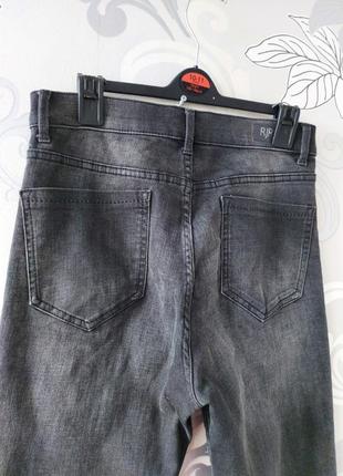 Серые чёрные узкие джинсы скинни skinny мом момы высокая посадка7 фото