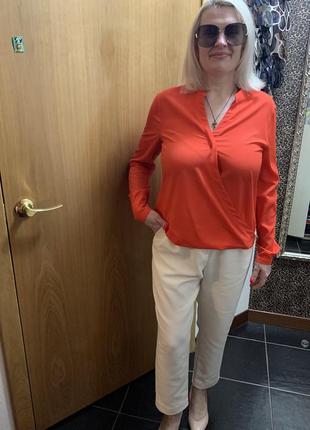 Блуза оранжевая4 фото